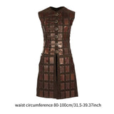 Maxbell Medieval Chest Armor PU Leather for Party Medieval-themed Events Stage Shows Brown