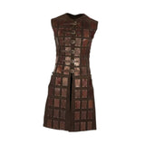 Maxbell Medieval Chest Armor PU Leather for Party Medieval-themed Events Stage Shows Brown