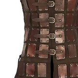 Maxbell Medieval Chest Armor PU Leather for Party Medieval-themed Events Stage Shows Brown