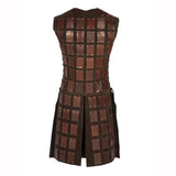Maxbell Medieval Chest Armor PU Leather for Party Medieval-themed Events Stage Shows Brown