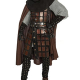 Maxbell Medieval Chest Armor PU Leather for Party Medieval-themed Events Stage Shows Brown