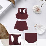 Maxbell 1/6 Scale Female Clothes Stylish Clothing Costume for Doll Lovers Collectors Dark Red