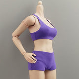 Maxbell 1/6 Scale Female Clothes Stylish Clothing Costume for Doll Lovers Collectors Light Purple