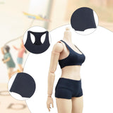 Maxbell 1/6 Scale Female Clothes Stylish Clothing Costume for Doll Lovers Collectors Dark Blue