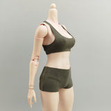 Maxbell 1/6 Scale Female Clothes Stylish Clothing Costume for Doll Lovers Collectors Green