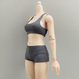 Maxbell 1/6 Scale Female Clothes Stylish Clothing Costume for Doll Lovers Collectors Gray