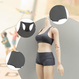 Maxbell 1/6 Scale Female Clothes Stylish Clothing Costume for Doll Lovers Collectors Gray