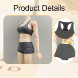 Maxbell 1/6 Scale Female Clothes Stylish Clothing Costume for Doll Lovers Collectors Gray