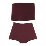 Maxbell 1/6 Scale doll Female Clothes Collection Dress up Clothing Stylish Casual Costume Dark Red