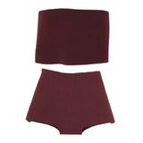 Maxbell 1/6 Scale doll Female Clothes Collection Dress up Clothing Stylish Casual Costume Dark Red