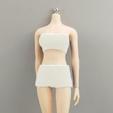 Maxbell 1/6 Scale Female Clothes Collection Dress up Clothing Stylish Casual Costume White