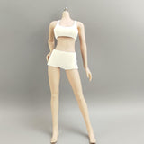 Maxbell 1/6 Scale Female Clothes Stylish Clothing Costume for Doll Lovers Collectors White