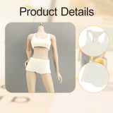 Maxbell 1/6 Scale Female Clothes Stylish Clothing Costume for Doll Lovers Collectors White