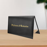 Maxbell Imprinted Diploma Cover Graduation Certificate Cover for Presentation Black