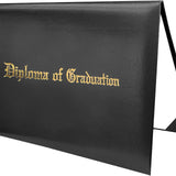 Maxbell Imprinted Diploma Cover Graduation Certificate Cover for Presentation Black