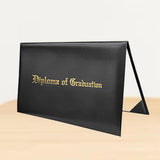 Maxbell Imprinted Diploma Cover Graduation Certificate Cover for Presentation Black