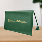 Maxbell Imprinted Diploma Cover Graduation Certificate Cover for Presentation Green