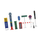 Maxbell 7Pcs 1:64 City Street Road Signs Decor Sand Table Miniature Traffic Facility
