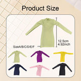 Maxbell 1/6 Scale Female Clothes Side Zipper with Sleeves Elastic Tight Fitted Dress Light Green