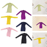 Maxbell 1/6 Scale Female Clothes Side Zipper with Sleeves Elastic Tight Fitted Dress Light Green