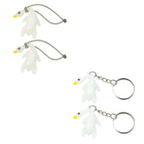 Maxbell 2x Color Changing Roast Duck Car Pendant Funny Cartoon Car Hanging Accessory 2.7x5.7cm