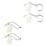 Maxbell 2x Color Changing Roast Duck Car Pendant Funny Cartoon Car Hanging Accessory 2.7x5.7cm