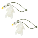 Maxbell 2x Color Changing Roast Duck Car Pendant Funny Cartoon Car Hanging Accessory 2.7x5.7cm