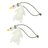 Maxbell 2x Color Changing Roast Duck Car Pendant Funny Cartoon Car Hanging Accessory 2.7x5.7cm