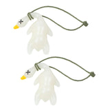 Maxbell 2x Color Changing Roast Duck Car Pendant Funny Cartoon Car Hanging Accessory 2.7x5.7cm