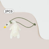 Maxbell 2x Color Changing Roast Duck Car Pendant Funny Cartoon Car Hanging Accessory 2.7x5.7cm