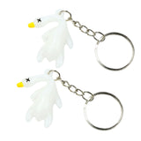 Maxbell 2x Color Changing Roast Duck Car Pendant Funny Cartoon Car Hanging Accessory 2x4.3cm