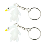 Maxbell 2x Color Changing Roast Duck Car Pendant Funny Cartoon Car Hanging Accessory 2x4.3cm