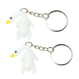 Maxbell 2x Color Changing Roast Duck Car Pendant Funny Cartoon Car Hanging Accessory 2x4.3cm