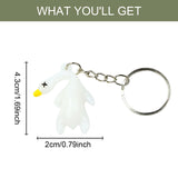 Maxbell 2x Color Changing Roast Duck Car Pendant Funny Cartoon Car Hanging Accessory 2x4.3cm