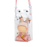 Maxbell Doll Display Bag Clear Pouch for Figures Collectibles Mini Figure Plush Doll