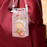Maxbell Doll Display Bag Clear Pouch for Figures Collectibles Mini Figure Plush Doll