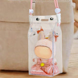 Maxbell Doll Display Bag Clear Pouch for Figures Collectibles Mini Figure Plush Doll