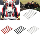 Maxbell 8Pcs RC Car Chassis Fixing Linkage Rod DIY RC Model Car Accessories for 1:12 Red