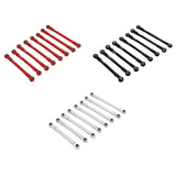 Maxbell 8Pcs RC Car Chassis Fixing Linkage Rod DIY RC Model Car Accessories for 1:12 Red