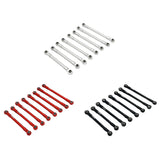 Maxbell 8Pcs RC Car Chassis Fixing Linkage Rod DIY RC Model Car Accessories for 1:12 Red