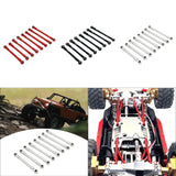 Maxbell 8Pcs RC Car Chassis Fixing Linkage Rod DIY RC Model Car Accessories for 1:12 Red