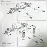 Maxbell 8Pcs RC Car Chassis Fixing Linkage Rod DIY RC Model Car Accessories for 1:12 Red