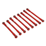 Maxbell 8Pcs RC Car Chassis Fixing Linkage Rod DIY RC Model Car Accessories for 1:12 Red