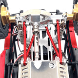Maxbell 8Pcs RC Car Chassis Fixing Linkage Rod DIY RC Model Car Accessories for 1:12 Red