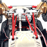 Maxbell 8Pcs RC Car Chassis Fixing Linkage Rod DIY RC Model Car Accessories for 1:12 Red