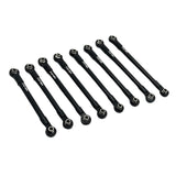 Maxbell 8Pcs RC Car Chassis Fixing Linkage Rod DIY RC Model Car Accessories for 1:12 Black