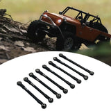 Maxbell 8Pcs RC Car Chassis Fixing Linkage Rod DIY RC Model Car Accessories for 1:12 Black