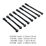 Maxbell 8Pcs RC Car Chassis Fixing Linkage Rod DIY RC Model Car Accessories for 1:12 Black