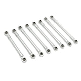 Maxbell 8Pcs RC Car Chassis Fixing Linkage Rod DIY RC Model Car Accessories for 1:12 Silver