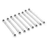 Maxbell 8Pcs RC Car Chassis Fixing Linkage Rod DIY RC Model Car Accessories for 1:12 Silver